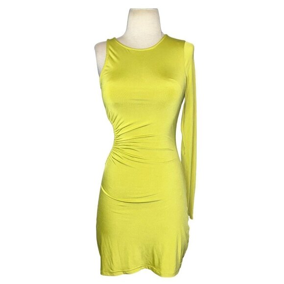 Lovers and Friends Collins Mini Dress in Chartreuse Green Small New Womens - Picture 5 of 10